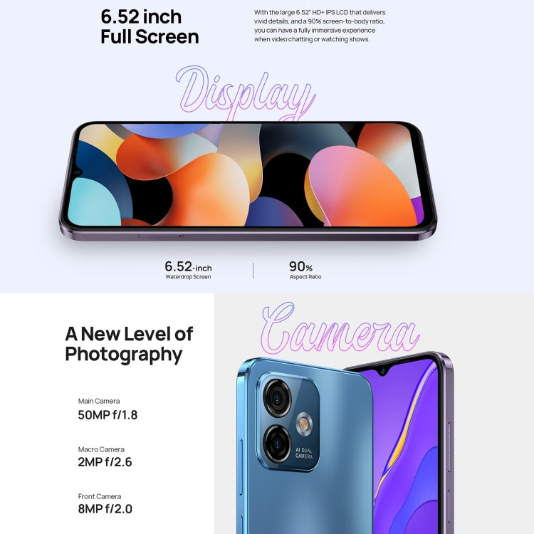 Ulefone Note 16 Pro, 8GB+128GB, Dual Back Cameras, Face ID & Side Fingerprint Identification, 4400mAh Battery, 6.52 inch Android 13 Unisoc T606 OctaCore up to 1.6GHz, Network: 4G, Dual SIM, OTG(Purple) - Ulefone by Ulefone | Online Shopping UK | buy2fix