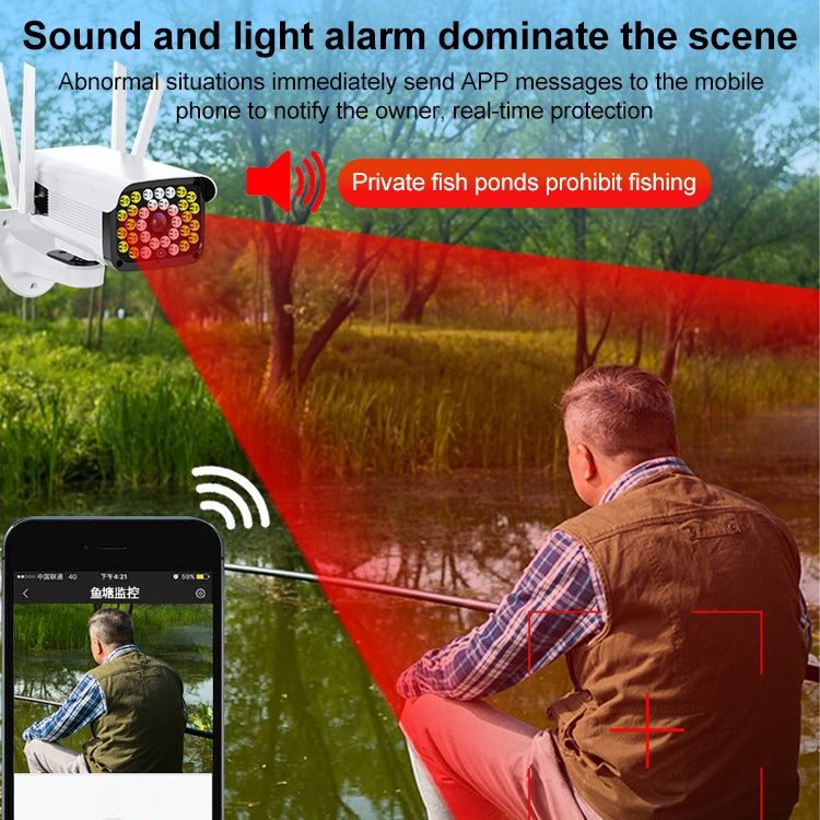 Difang DF-36Q Outdoor HD Surveillance IP Camera, Support Voice Intercom & Night Vision & Human Figure Detection & TF Card, WiFi + HD PTZ Rotation, US Plug - Security by Difang | Online Shopping UK | buy2fix
