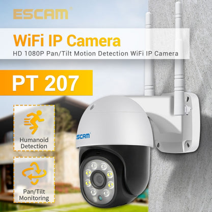 ESCAM PT207 HD 1080P WiFi IP Camera, Support Two Way Audio / Motion Detection / Night Vision / TF Card - Security by ESCAM | Online Shopping UK | buy2fix