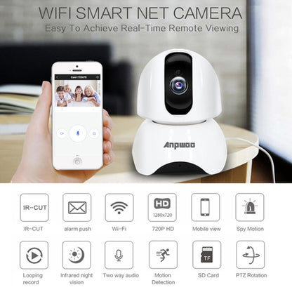 Anpwoo-YT003 2.0 Mega 3.6mm Lens Wide Angle 1080P Smart WIFI Monitor Camera , Support Night Vision & TF Card Expansion Storage, EU Plug - Security by Anpwoo | Online Shopping UK | buy2fix