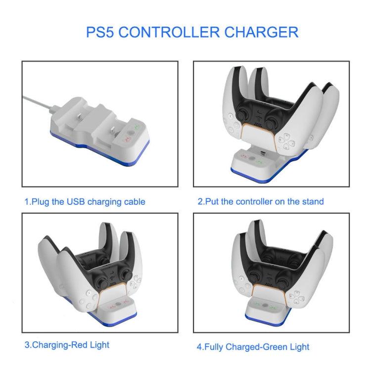 JYS P5116 Wireless Handle Dual Charging Station with Indicator Light For PS5 - Toys & Hobbies by buy2fix | Online Shopping UK | buy2fix