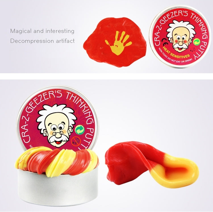 DIY Plasticine Slime Sensitive Temperature Discoloration Mud Stress Reducer Anti-Anxiety Toy Color Putty Magic Clay Education Toys for Kids and Adults, Iron Box Size: 6x2.5cm - Toys & Hobbies by buy2fix | Online Shopping UK | buy2fix