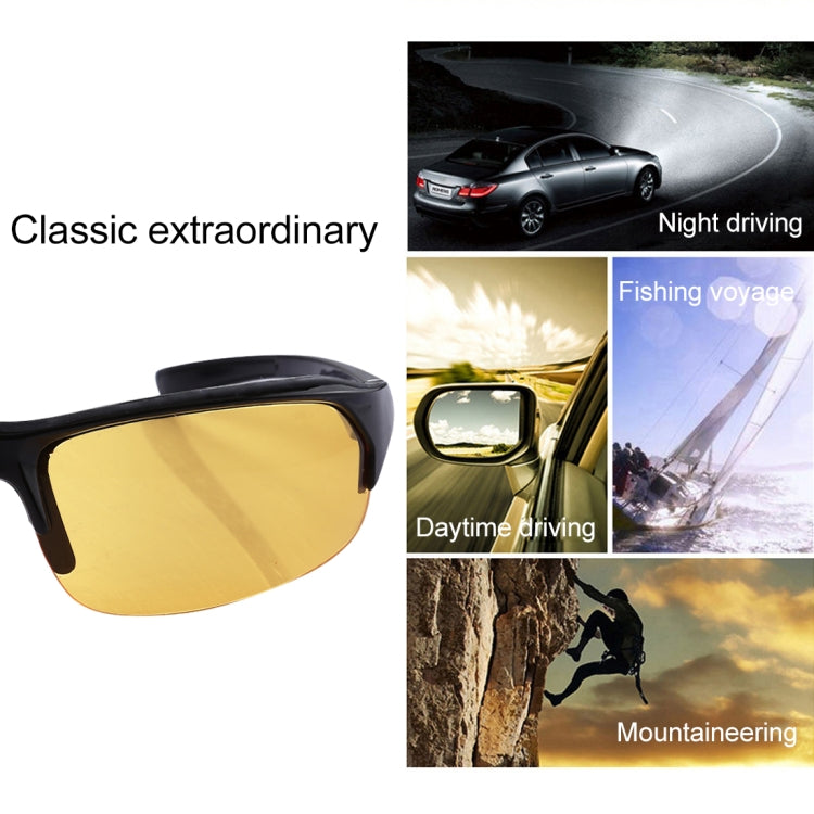 Yellow Lens Anti Glare Night Vision Glasses Safety Driver Sunglasses for Men / Women - Outdoor & Sports by buy2fix | Online Shopping UK | buy2fix