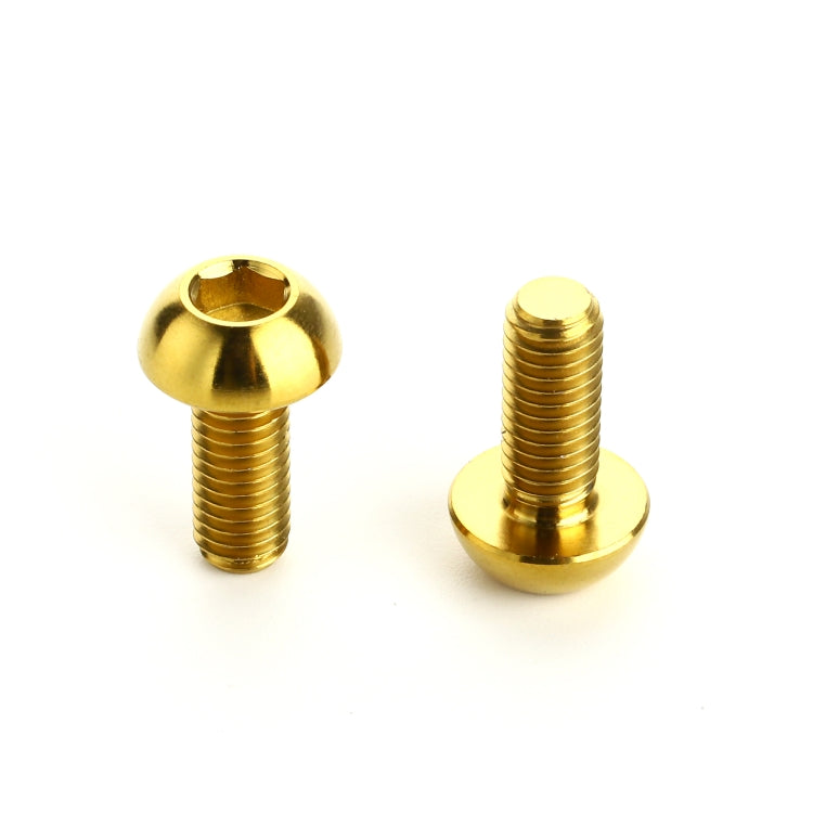 2 PCS Bicycle Accessories Titanium Bottle Cage Screw M5 12mm(Gold) -  by buy2fix | Online Shopping UK | buy2fix