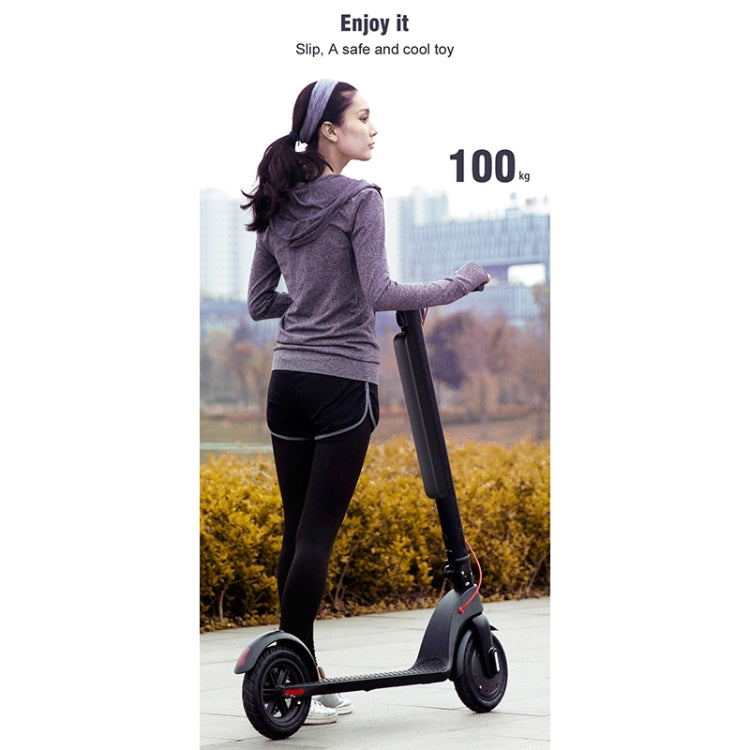 [EU Warehouse] X8 Outdoor Waterproof Foldable Electric Scooter with 10 inch Vacuum Tires & LCD Display & LED Lights & 10AH Lithium Battery, Load-bearing: 20-100kg (Black) - Electric Scooters by buy2fix | Online Shopping UK | buy2fix