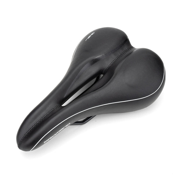 PROMEND SD-565 Hollow Breathable Silicone Bicycle Saddle (Black White) - Bicycle Saddle by PROMEND | Online Shopping UK | buy2fix