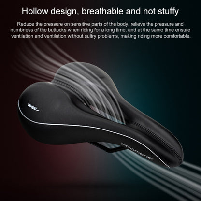 PROMEND SD-565 Hollow Breathable Silicone Bicycle Saddle (Black White) - Bicycle Saddle by PROMEND | Online Shopping UK | buy2fix