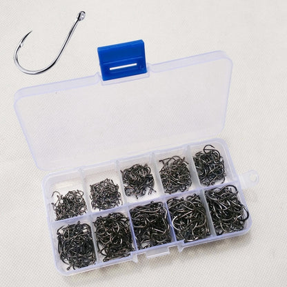 500 PCS Mixed Size Fish Barbed Hook Fishing Hooks with Hole - Outdoor & Sports by buy2fix | Online Shopping UK | buy2fix
