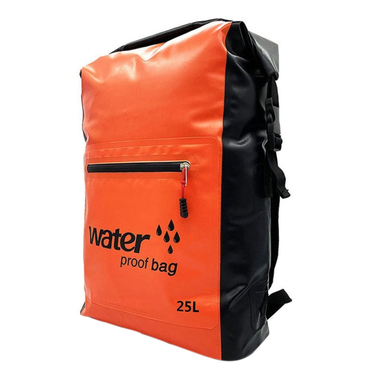 Outdoor Folding Double Shoulder Bag Dry Sack PVC Waterproof  Backpack, Capacity: 25L (Orange) - Outdoor & Sports by buy2fix | Online Shopping UK | buy2fix