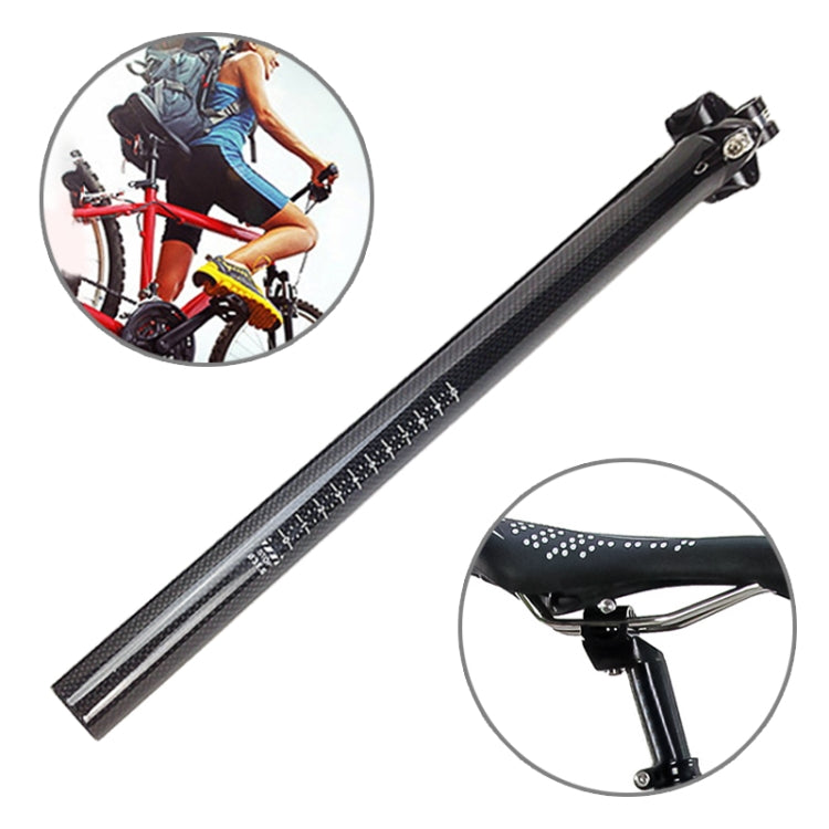 TOSEEK 3K Carbon Fiber Mountain Bike Road Bike Bicycle Seat Tube Seatpost Seat Fitting Seat Pole Bicycle Fittings, Size: 27.2x400mm - Outdoor & Sports by TOSEEK | Online Shopping UK | buy2fix