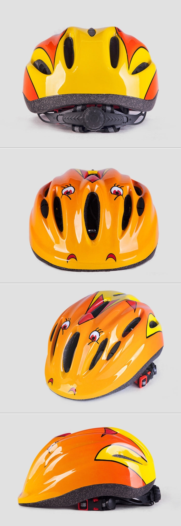 Children Outdoor Sports Biking Skating Skateboarding Adjustable Streamline Protective Helmet, Suitable Head Circumference: 46 - 59 cm(Orange) - Protective Helmet & Masks by buy2fix | Online Shopping UK | buy2fix