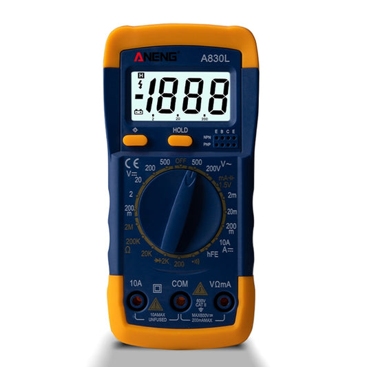 ANENG A830L Handheld Multimeter Household Electrical Instrument(Yellow Blue) - Consumer Electronics by ANENG | Online Shopping UK | buy2fix