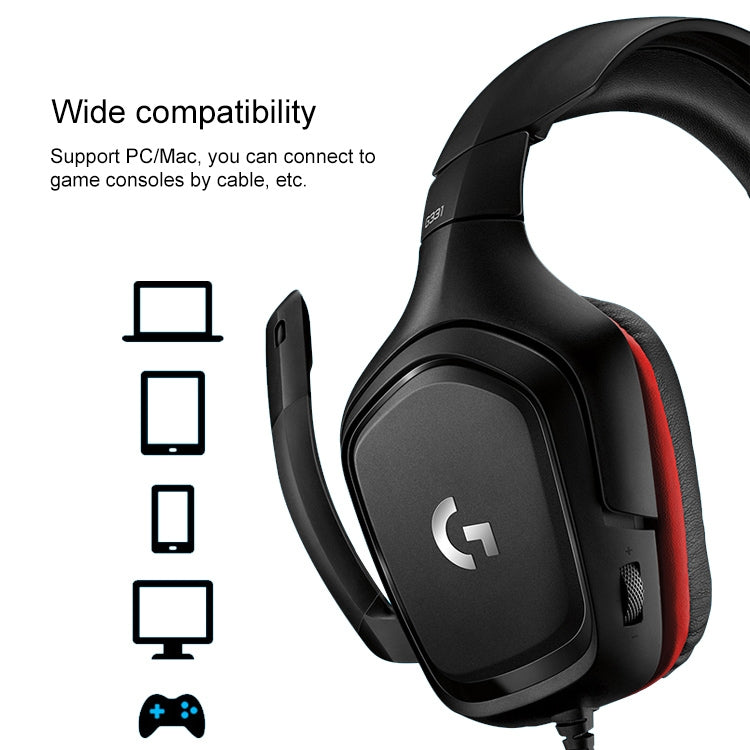 Logitech G331 Dolby 7.1 Surround Sound Stereo Folding Noise Reduction Competition Gaming Headset - Computer & Networking by Logitech | Online Shopping UK | buy2fix