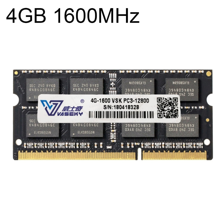 Vaseky 4GB 1600MHz PC3-12800 DDR3 PC Memory RAM Module for Laptop - RAMs by Vaseky | Online Shopping UK | buy2fix