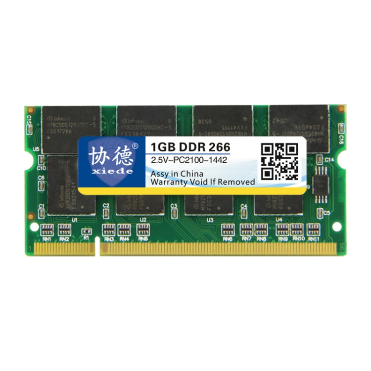 XIEDE X009 DDR 266MHz 1GB General Full Compatibility Memory RAM Module for Laptop - RAMs by XIEDE | Online Shopping UK | buy2fix