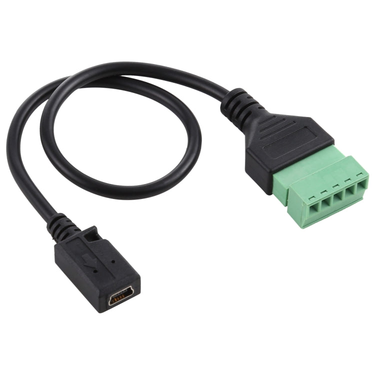 Mini 5 Pin Female to 5 Pin Pluggable Terminals Solder-free USB Connector Solderless Connection Adapter Cable, Length: 30cm -  by buy2fix | Online Shopping UK | buy2fix