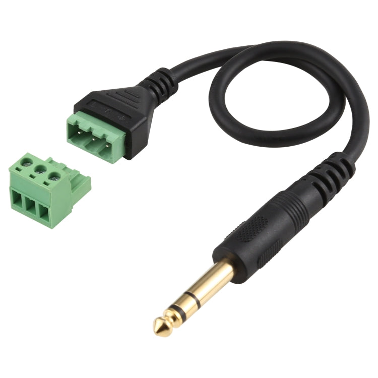 6.35mm Male to 3 Pin Pluggable Terminals Solder-free Connector Solderless Connection Adapter Cable, Length: 30cm - Microphone Audio Cable & Connector by buy2fix | Online Shopping UK | buy2fix