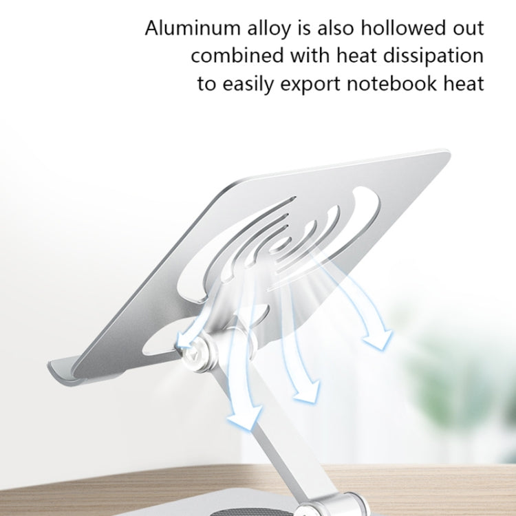 L-13 Aluminum Alloy Foldable Rotating Laptop/Tablet Stand (Silver) - Computer & Networking by buy2fix | Online Shopping UK | buy2fix