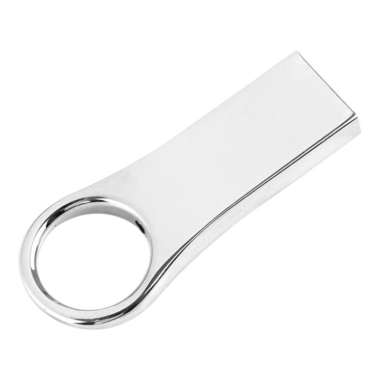eekoo 128GB USB 2.0 Waterproof Shockproof Metal Ring Shape U Disk Flash Memory Card (Silver) - Computer & Networking by eekoo | Online Shopping UK | buy2fix