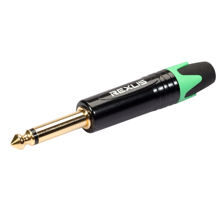 10 PCS TC202 6.35mm Gold-plated Mono Sound Welding Audio Adapter Plug(Green) - Consumer Electronics by buy2fix | Online Shopping UK | buy2fix