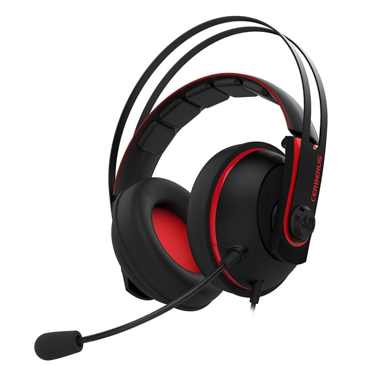 ASUS Cerberus V2 3.5mm Interface 53mm Speaker Unit Gaming Headset with Mic(Red) - Multimedia Headset by ASUS | Online Shopping UK | buy2fix