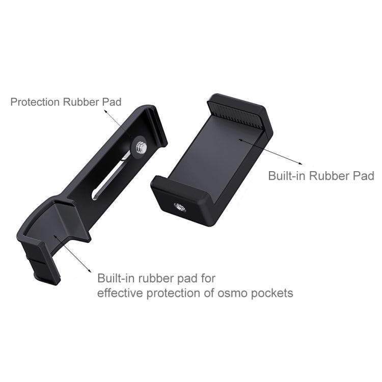 PULUZ Smartphone Fixing Clamp 1/4 inch Holder Mount Bracket + Grip Folding Tripod Mount Kits for DJI OSMO Pocket / Pocket 2 - DJI & GoPro Accessories by PULUZ | Online Shopping UK | buy2fix