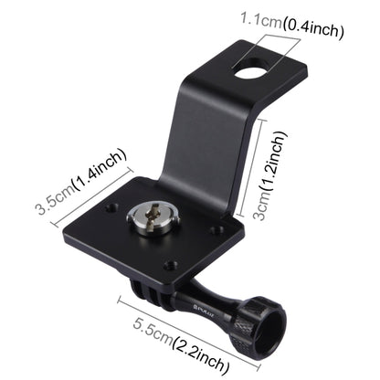 PULUZ Aluminum Alloy Motorcycle Fixed Holder Mount with Tripod Adapter & Screw for GoPro Hero11 Black / HERO10 Black /9 Black /8 Black /7 /6 /5 /5 Session /4 Session /4 /3+ /3 /2 /1, DJI Osmo Action and Other Action Cameras(Black) - DJI & GoPro Accessories by PULUZ | Online Shopping UK | buy2fix