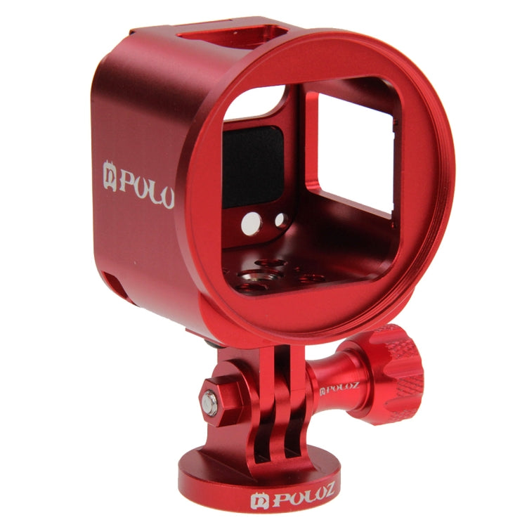 PULUZ Housing Shell CNC Aluminum Alloy Protective Cage Kit with Metal Wrench & Lens Cap & Screw & Tripod Adapter for GoPro HERO5 Session /HERO4 Session /HERO Session(Red) - Metal Cases by PULUZ | Online Shopping UK | buy2fix