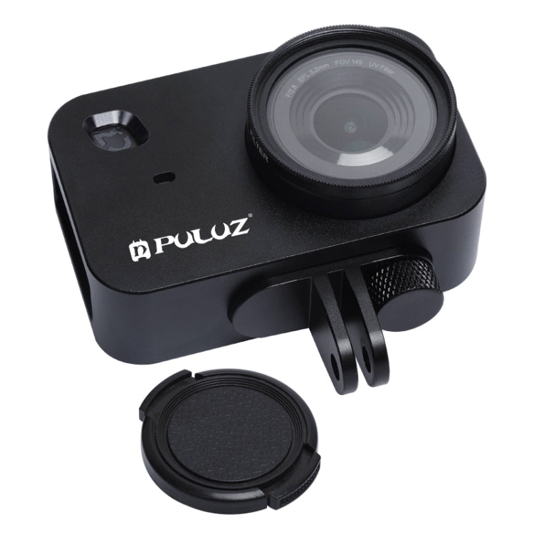 PULUZ Housing Shell CNC Aluminum Alloy Protective Cage with 37mm UV Filter Lens for Xiaomi Mijia Small Camera (Black) - DJI & GoPro Accessories by PULUZ | Online Shopping UK | buy2fix