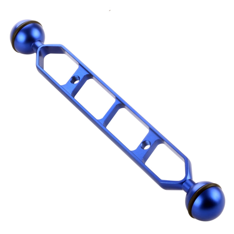 PULUZ 9.0 inch 22.8cm Aluminum Alloy Dual Balls Arm, Ball Diameter: 25mm(Blue) - Camera Accessories by PULUZ | Online Shopping UK | buy2fix