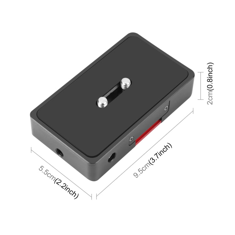 PULUZ  NPF970 Battery Metal Base Mount For Canon / Nikon / Panasonic (Black) -  by PULUZ | Online Shopping UK | buy2fix