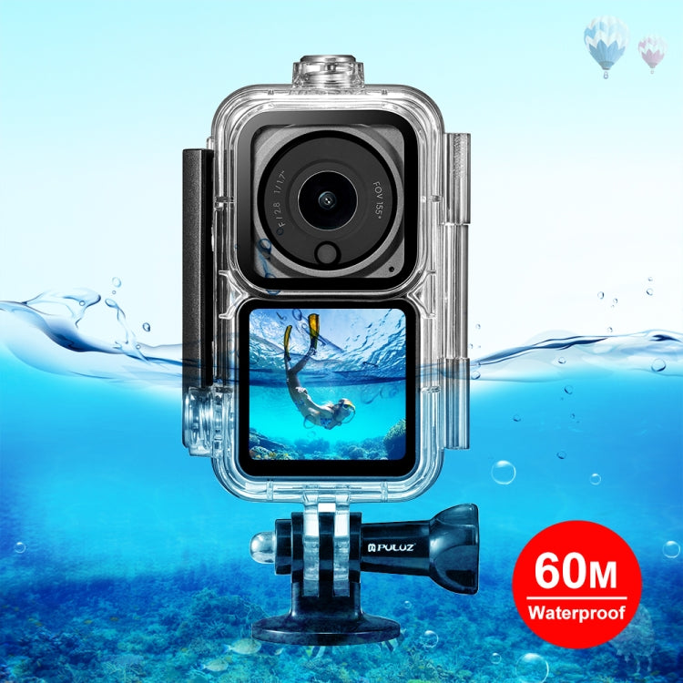 PULUZ 60m Waterproof Housing Diving Case for DJI Action 2 Camera Unit / Action 2 Power Combo / Action 2 Dual-Screen Combo(Transparent) - Case & Bags by PULUZ | Online Shopping UK | buy2fix