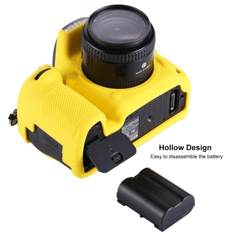 PULUZ Soft Silicone Protective Case for Nikon D750(Yellow) - Protective Case by PULUZ | Online Shopping UK | buy2fix