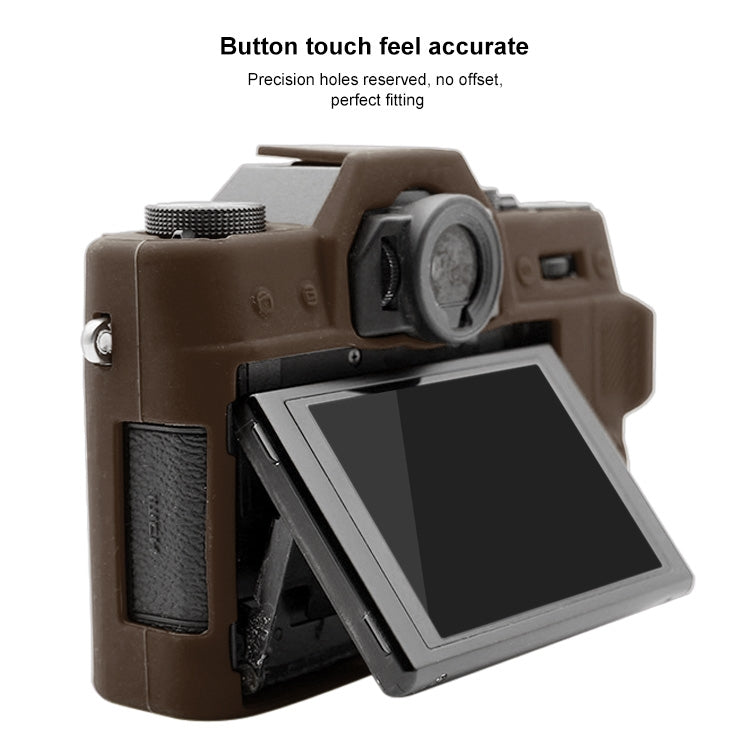 PULUZ Soft Silicone Protective Case for FUJIFILM XT10(Coffee) - Camera Accessories by PULUZ | Online Shopping UK | buy2fix