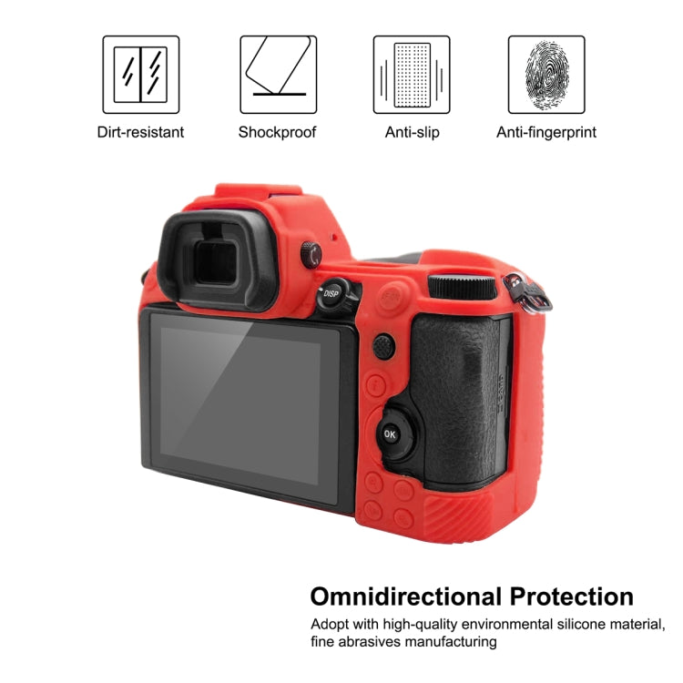 PULUZ Soft Silicone Protective Case for Nikon Z6 II(Red) - Camera Accessories by PULUZ | Online Shopping UK | buy2fix