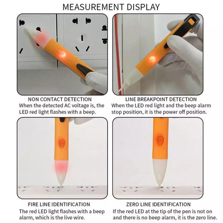 Pen Non-contact AC Voltage Alert Detector 90V-1000V (Yellow) - Home & Garden by buy2fix | Online Shopping UK | buy2fix