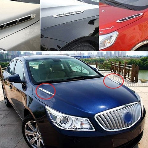 2 PCS Bonnet Air Flow Vent Fender Sticker for Car Decoration, Size: 36.5cm x 3.5cm x 1cm - Decorative Sticker by buy2fix | Online Shopping UK | buy2fix