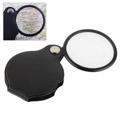 10 PCS 5X 50mm Magnifier Pocket Folding Magnifying Glass Loupe Pocket Spiegel(Black) - Hand Held Style by buy2fix | Online Shopping UK | buy2fix