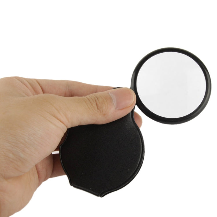 10 PCS 5X 50mm Magnifier Pocket Folding Magnifying Glass Loupe Pocket Spiegel(Black) - Hand Held Style by buy2fix | Online Shopping UK | buy2fix