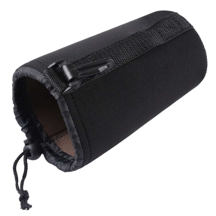 Neoprene SLR Camera Lens Carrying Bag Pouch Bag with Carabiner, Size: 10x18cm(Black) - Camera Accessories by buy2fix | Online Shopping UK | buy2fix