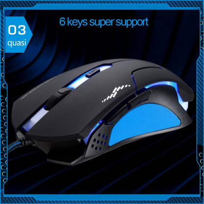 T7 Wired 3 Color Changeable 1200 DPI 1600DPI 2400DPI Gaming USB Optical Mouse - Wired Mice by buy2fix | Online Shopping UK | buy2fix