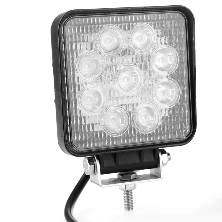 27W Bridgelux 2150lm 9 LED White Light Condenser Engineering Lamp / Waterproof IP67 SUVs Light, DC 10-30V(Black) - In Car by buy2fix | Online Shopping UK | buy2fix