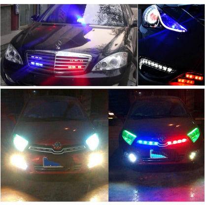 6W 450LM 6 x 3-LED Yellow Light 577nm Car Strobe Flash Warning Light Signal Lamp, DC 12V - In Car by buy2fix | Online Shopping UK | buy2fix