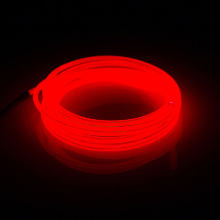 EL Cold Red Light Waterproof Round Flexible Car Strip Light with Driver for Car Decoration, Length: 2m(Red) - Atmosphere lights by buy2fix | Online Shopping UK | buy2fix