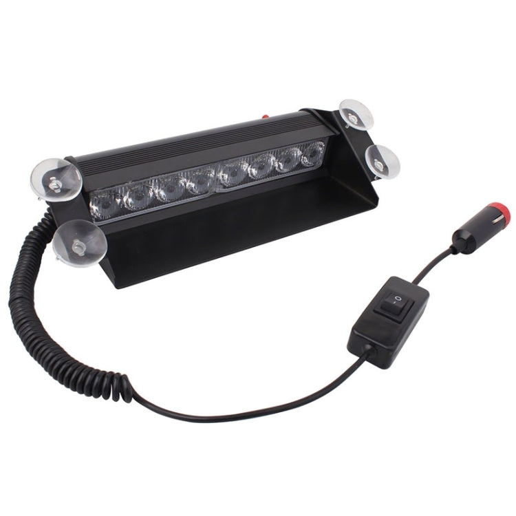 8W 800LM 8-LED Red Light 3-Modes Adjustable Angle Car Strobe Flash Dash Emergency Light Warning Lamp with Suckers, DC 12V - In Car by buy2fix | Online Shopping UK | buy2fix