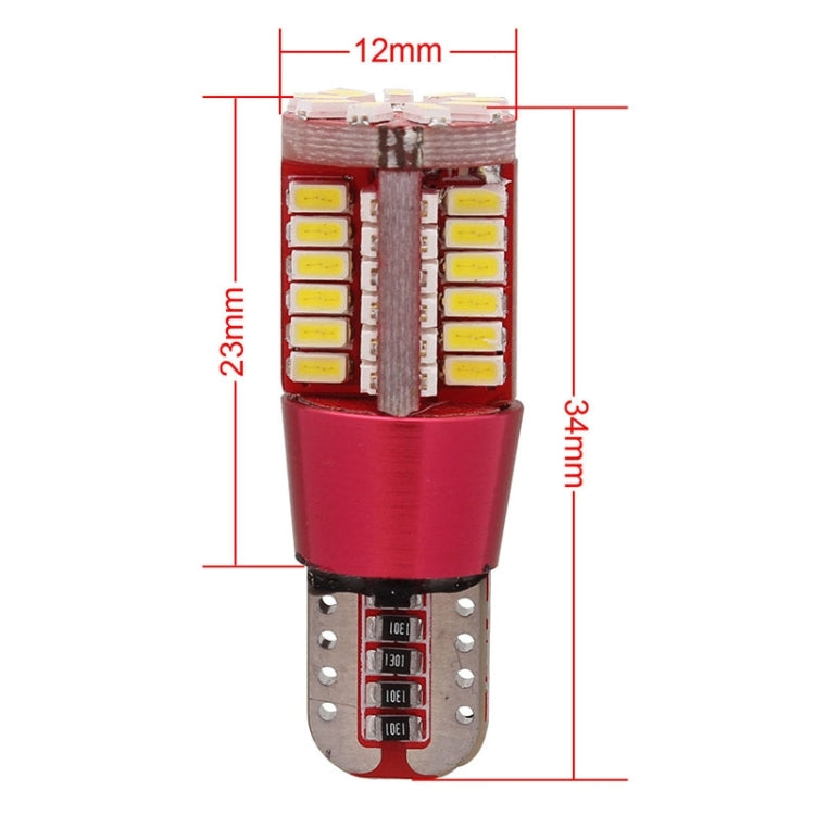 2 PCS T10 5W 285LM White Light 57 SMD 4014 LED Error-Free Canbus Car Clearance Lights Lamp, DC 12V - In Car by buy2fix | Online Shopping UK | buy2fix