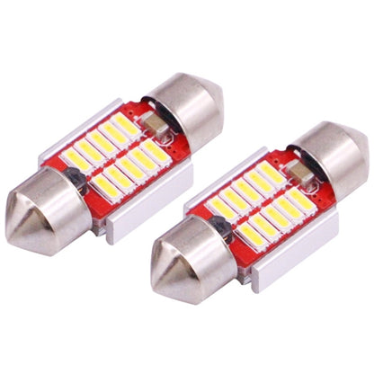 2 PCS 31mm 3W 180LM White Light 10 LED SMD 4014 CANBUS License Plate Reading Lights Car Light Bulb - Dome Lights by buy2fix | Online Shopping UK | buy2fix