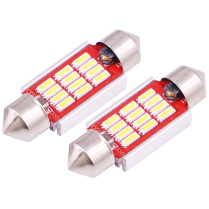 2 PCS 36mm 3.5W 180LM White Light 12 LED SMD 4014 CANBUS License Plate Reading Lights Car Light Bulb - Dome Lights by buy2fix | Online Shopping UK | buy2fix