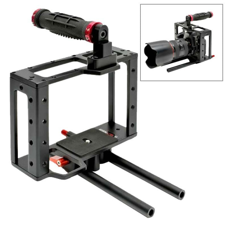 DEBO DET-08 Camera Cage Handle Kit for SLR Camera 5D2 / 5D3 (Black+Red) - Camera Accessories by DEBO | Online Shopping UK | buy2fix