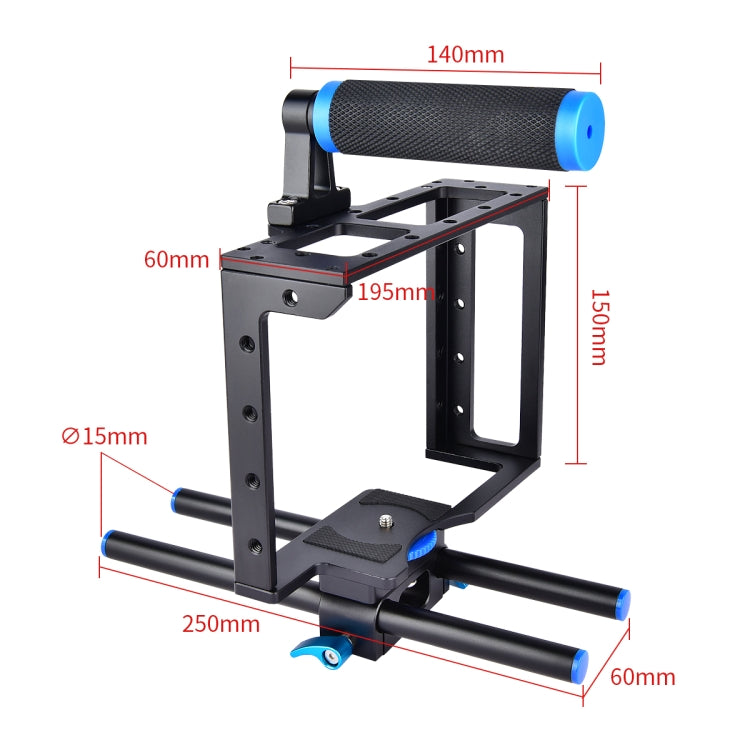 YELANGU YLG0107E Protective DSLR Camera Cage Stabilizer / Top Handle Set(Black) - Camera Accessories by YELANGU | Online Shopping UK | buy2fix